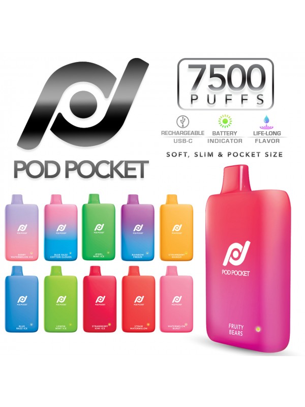 Pod Juice Pod Pocket 7500 Puff Disposable Vape Dev...
