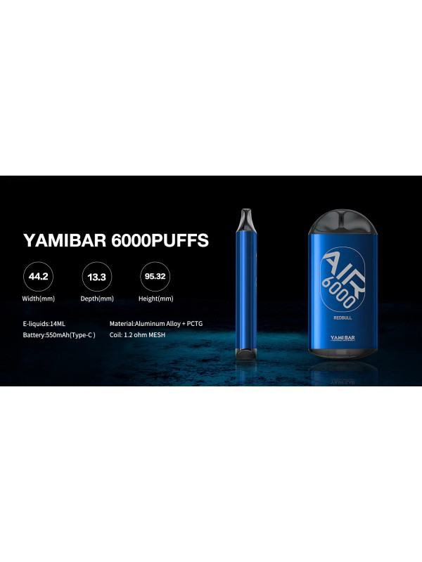 Yami Bar Air 6000 Puff Disposable Vape Device