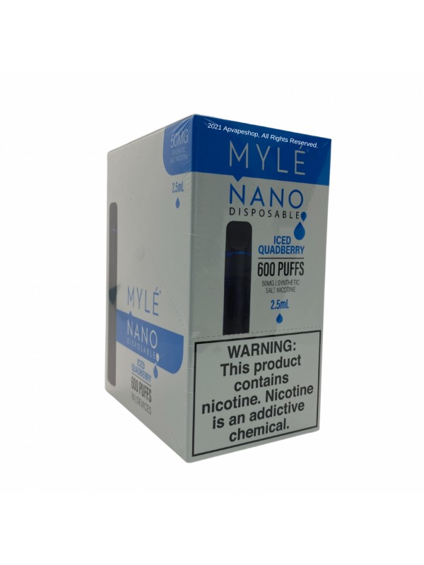 MYLE NANO DISPOSABLE VAPE DEVICE