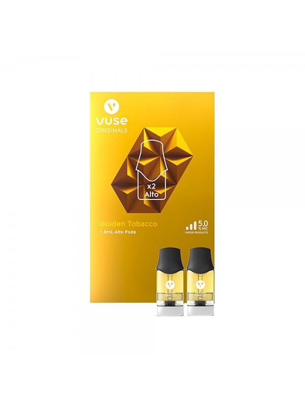 VUSE Alto Golden Tobacco Pods Pack of 2 | Compatible with Vuse Alto